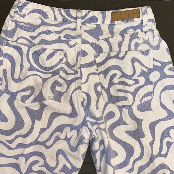 Cotton On Size 8 Long Straight Jeans In Blue Swirl - Picture 11 of 15